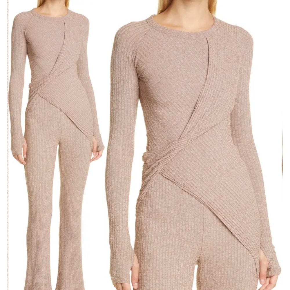 NEW NWT ALIX NYC Vista Top Rib Twist Front Sweater